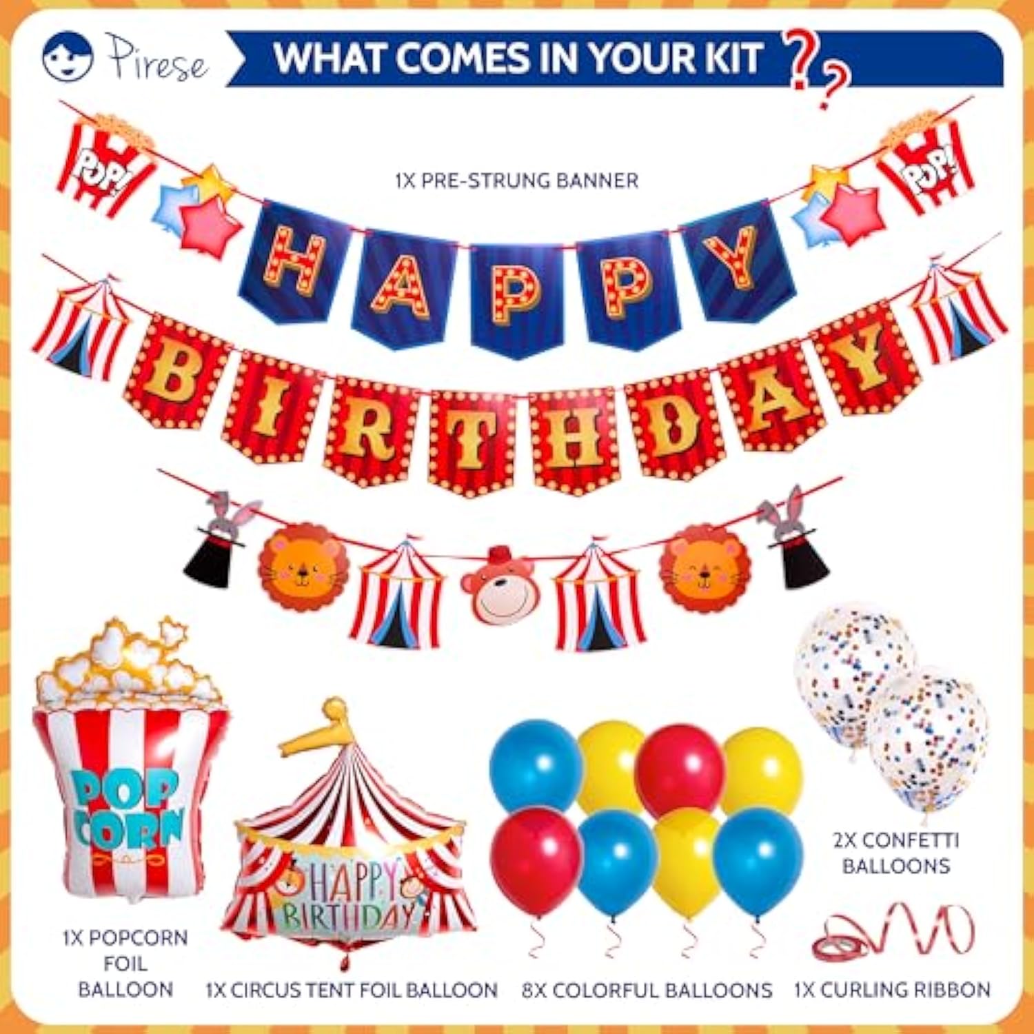 Carnival Theme Party Decorations, Circus Party Decorations, Carnival Birthday Party Decorations, Circus Birthday Party Supplies | Carnival Banner | Circus Banner | Carnival Balloons Decor