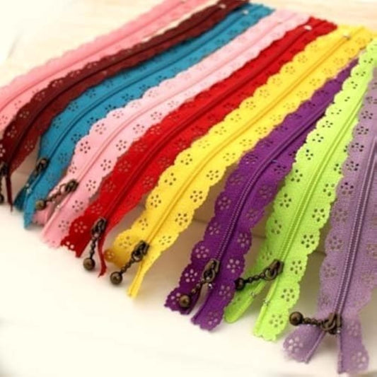 Random Color 20Pcs/Lot 30Cm 12 Inch Diy Nylon Zippers Lace Nylon Finis