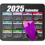 Calendar Mouse Pad With Non-Slip Rubber Base, Premium-Textured & Waterproof Mousepads With Stitched Edges, Mouse Pads For Computers, Laptop, Pc, Office & Home (2025 Black)