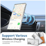 For Galaxy-S22-Ultra Case: With 2 Pcs Screen Protector For S22 Ultra Case, Strong Magnetic Compatible With Magsafe, Built-In Stand, Slim Fit & Clear Phone Case For Samsung S22 Ultra, Clear