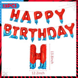 Happy Birthday Balloons Letters Banner For Boys Spider Theme Birthday Decorations Party Supplies