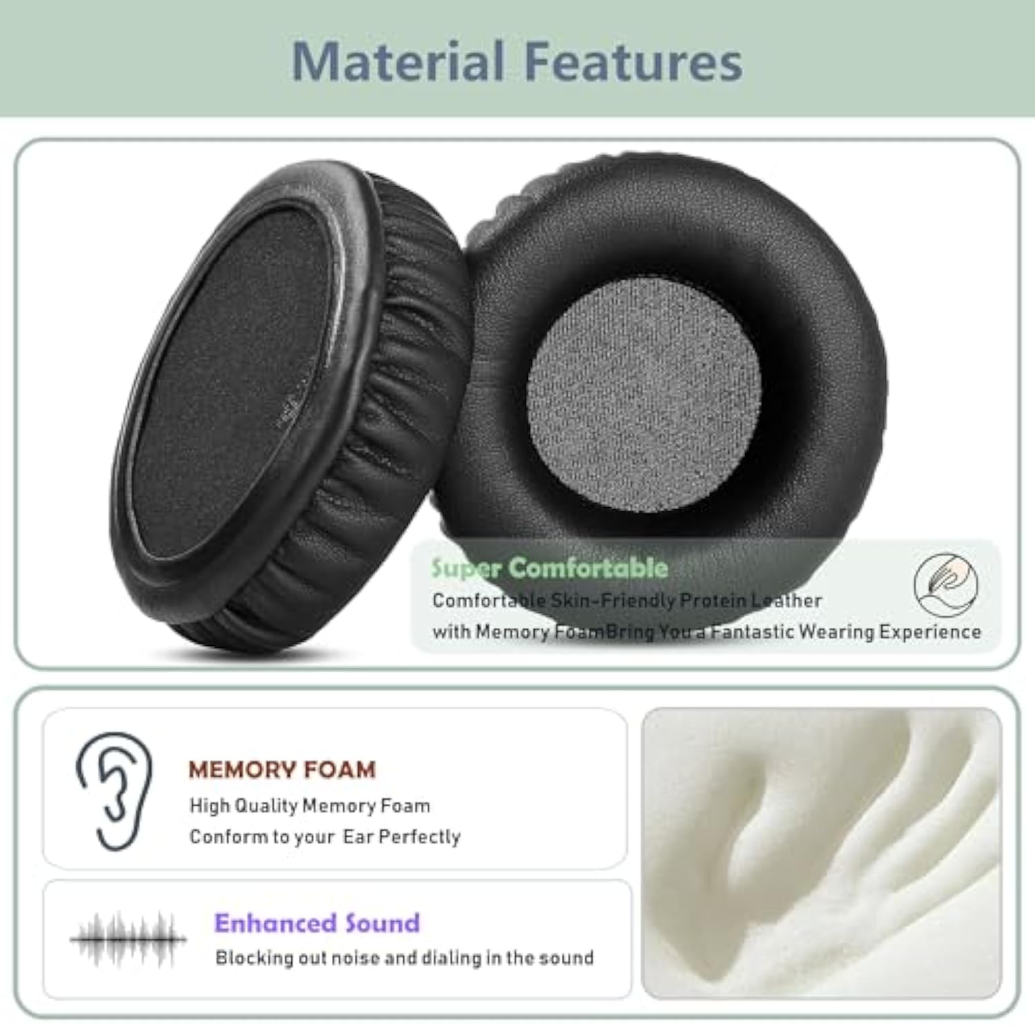 E50Bt Earpads Replacement Compatible With Jbl E50/Jbl E50Bt/Jbl S500/Jbl S700 Headphones Ear Pads Cushion(Protein Leather/Memory Foam)
