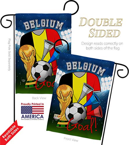FIFA World Cup Belgian 2 Pcs Banner Room Wall Art Flag Patio Lawn Garden Outdoor Decorations Indoor Tapestry Yard Signs Team Qatar Trophy Soccer Game Football Gifts, Made in USA