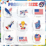 2026 American World Soccer Hanging Swirls Decorations, 2026 America Soccer Foil Streamers Goal Trophy American Flag Ceiling Decorations USA Soccer Tournament Cup Spiral Streamers Ornament, 16Pcs