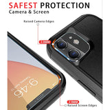 Heavy Duty Protection Phone Case Cover for Apple iPhone 11 3in1 Black