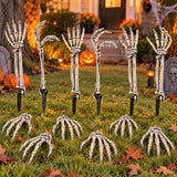 12 PCS Halloween Skeleton Hands Arms Stakes, Realistic Groundbreaker Skeleton Hands with Stakes, Outdoor Halloween Decorations for Lawn, Graveyard, Garden, Tombstones, Haunted House Home Yard Decor