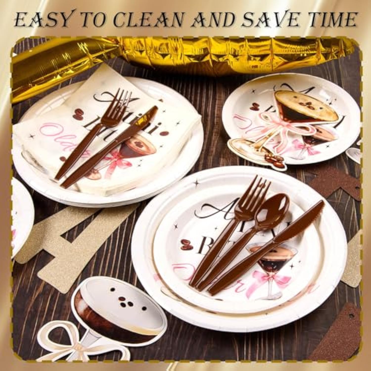 142 Pcs A Tini Bit Older Birthday Party Supplies, Martini Party Decorations And Tiny Bar Tableware Set For Friends And Family - Fun And Festive Cocktail Party Supplies For 2025