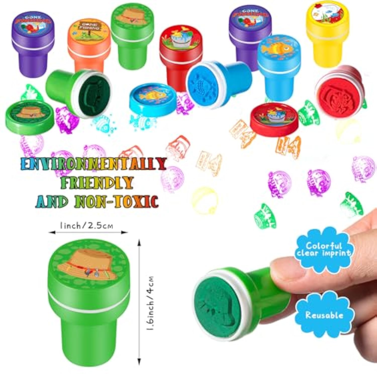 228 Pcs Fishing Themed Party Favors Fishing Birthday Gift Goodie Bag Drinking Straw Keychain Stamp Sticker Silicone Bracelet Punch Balloon For Kids Boys Girls Summer Birthday Themed Party Supplies