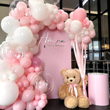 Pink Balloons Light Pink Balloons, Pink And White Clear Balloon 50Pcs 12 Inch Pink Latex Balloon For Girl Birthday Baby Shower Wedding Valentine'S Day Anniversary Party Decorations