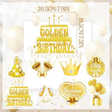 Golden Birthday Party Decorations, Gold Glitter Stay Golden Honeycomb Centerpieces For Women Men Golden Birthday Party Decorations Supplies Accessories Favors Gift