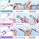 5 Packs Jewelry Pliers Set, Jewelry Making Tools With Needle ,Round ,Chain ,Bent Nose Pliers/Zipper Pliers, Jewelry Making Supplies Repair/ Cut Kits For Crafting