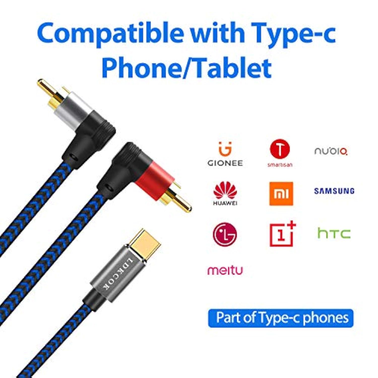 Rca To Usb C Cable 10Ft, Usb C To Rca Audio Cable 10Ft, Phone Laptop To Home Y