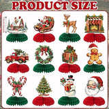 12 Pcs Christmas Honeycomb Centerpieces Vintage Party