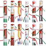12 Pack Christmas No-Snap Party Table Favors, Christmas Themed Holiday Supplies With Party Hat, Joke & Little Gift Inside For Kids Adults Xmas Gift