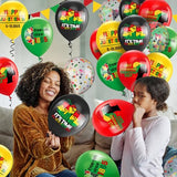 50 Pcs Happy Juneteenth Balloons - Freedom Day Black Patriotic Decoration Latex Balloons for 1865 June 19th Black History Party