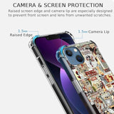 Case For Iphone 13 With Superhero Design,Cartoon Comic Pop Culture Art Collage,Clear Soft Tpu Bumper Case,6.1"(Hero,13)