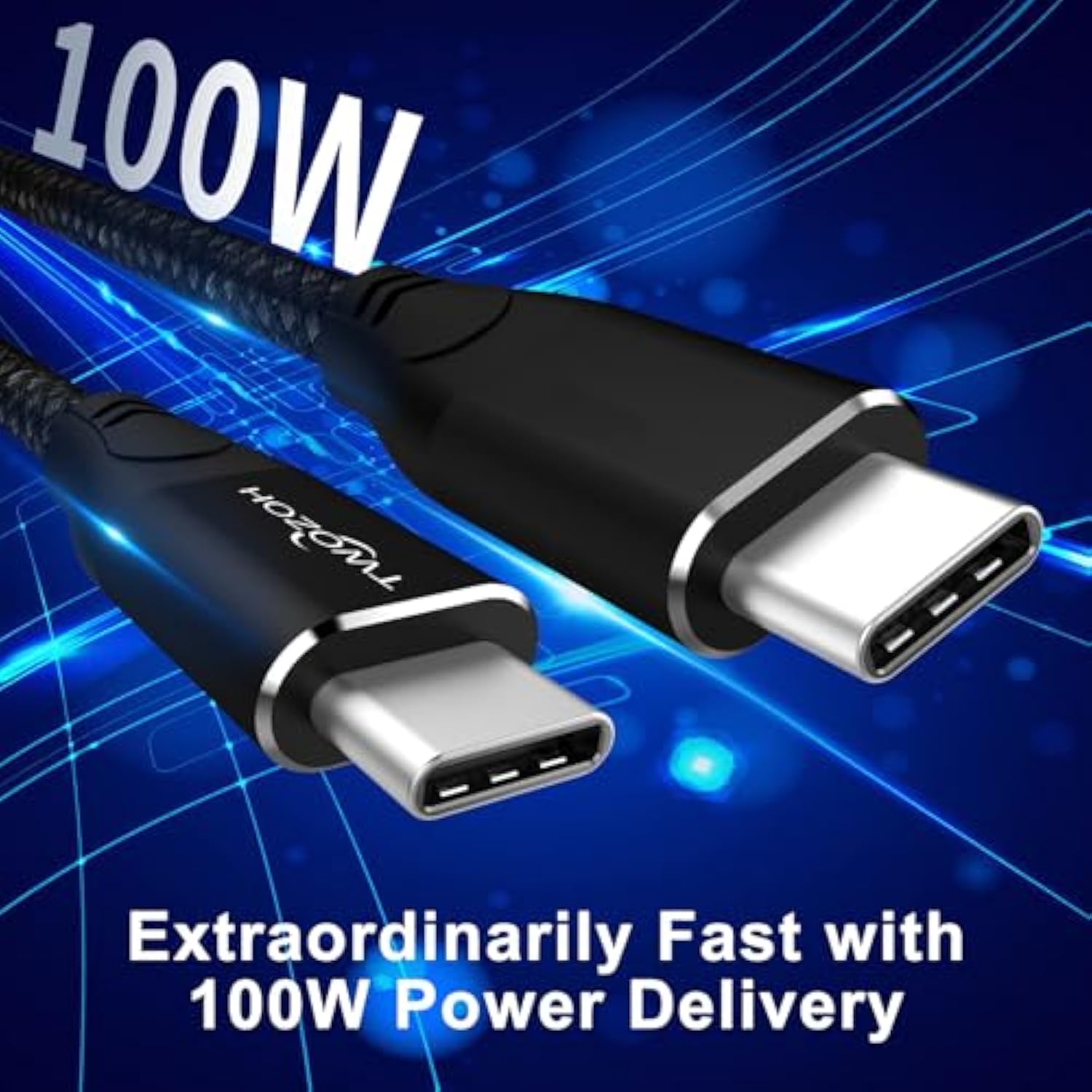 4K Usb C Cable 100W 15Ft (All-In-One), Usb 3.2 Gen 2 X 2 20Gbps Data Transfer