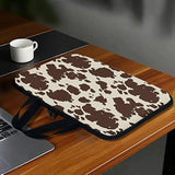 Cow Hide Print Brown Stripe Laptop Bags Cases & Sleeves, Laptop Tote Bag For Women, Computer Bag For 10" 12" 13" 15" 17 Inch Tablet/Notebook/Reader, Carrying Sleeve Handbag With Handle