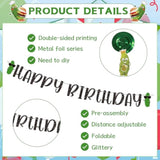 Pickle Birthday Party Decorations - 10Pcs Funny Happy Birthday Banner, Hanging Swirls, Cartoon Cucumber Dill Decor - Fruit Vegetable Theme Party Supplies