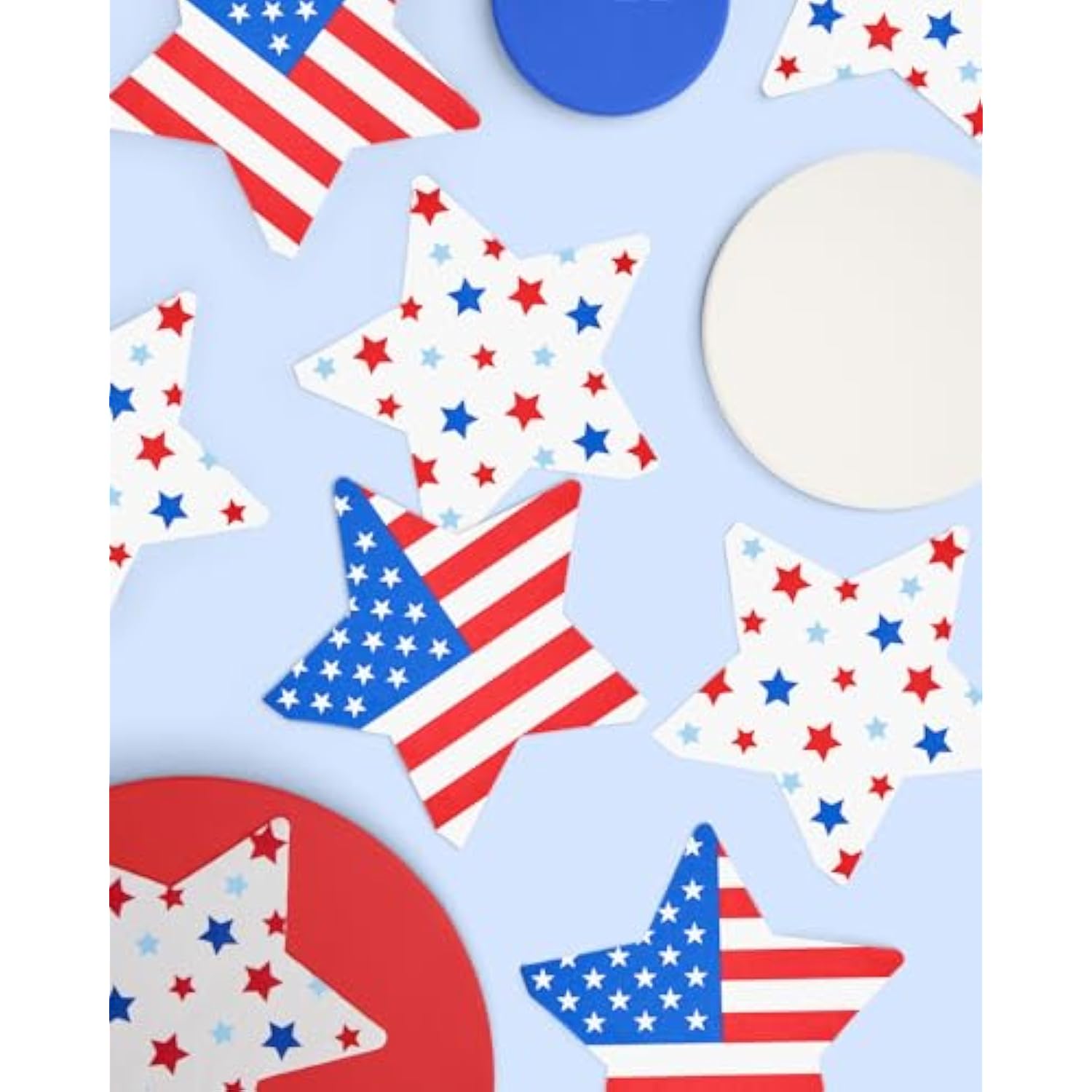 Fourth Of July Star Napkins - 3-Ply, 50 Pcs | Usa Party Favors, American Flag Party Supplies, 4Th Of July Decorations, Stars And Stripes Decor, Red White And Blue Merica Decor, Olympic Theme