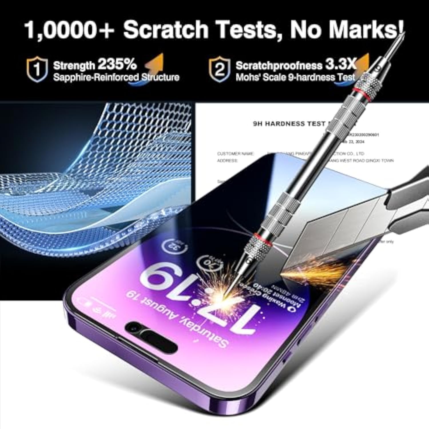 '-4 Pack For 14 Pro Max Privacy Screen Protector[6.7 Inches] With 2 Pack Camera Lens Protector, [Drop Protection] 9H Hardness Scratch Resistant Tempered Glass Film, Easy To Install