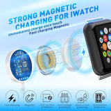 3 In 2 Fast Charger Cable, All In One Combo Thick Braided Usb C (Usb A) Travel Multi Device Charging Cord, Compatible With Apple Watch Ultra Se Series1-10, For Iphone 15 16, 4Ft/1.2M-Grey