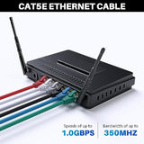 Cat5E Ethernet Patch Cable 200 Feet, Snagless Rj45 Computer Lan Network Intern