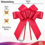 - Big Car Bow - Red, 30 Inch - Giant Car Bow For Birthday, Christmas, Wedding Reception, Surprise Party - Large Gift Wrapping For Huge Present