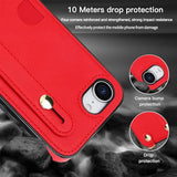 for Apple iPhone 17e Crossbody Case with Card Holder & Wrist Strap, PU Leather Shockproof Cover with Adjustable Shoulder Lanyard & Wristband