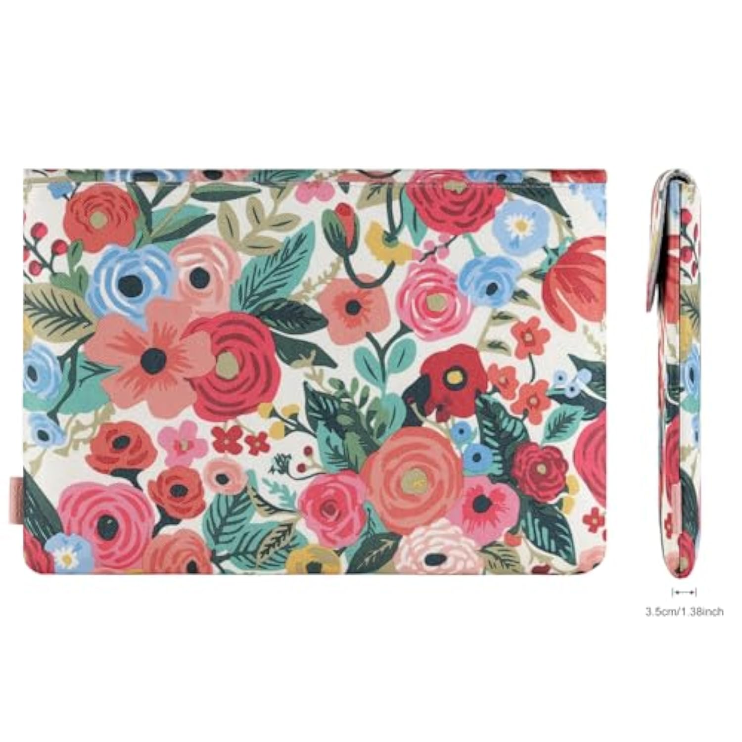 17.3 Inch Laptop Sleeve Case Water-Resistant Slim Computer Cover Bag With Small Pocket For Hp, Dell Notebook,Rose