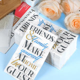 100 Pack Friends & Family Guest Towels Disposable 2-Ply Hand Towels Dinners Hand Napkins Soft Paper Napkins Absorbent Party Towels For Home Kitchen Bathroom Wedding Shower Parties Supplies 8" X 4"
