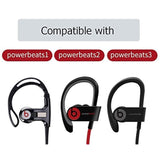 8 Pair (16Pcs) Replacement Earbud Tips For Beats Powerbeats3 Wireless Stereo Headphones - Small, Medium, Large, And Double Flange (Red)