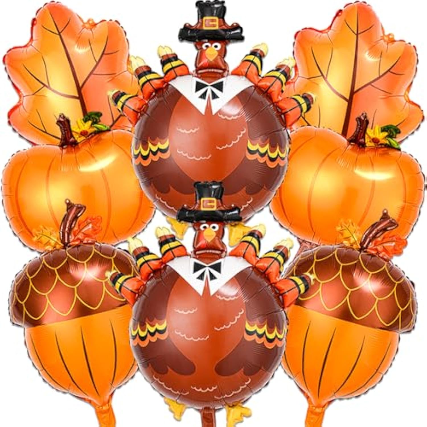 Thanksgiving Balloons Fall Leaf Pine Cone Pumpkin Turkey Party Decorations