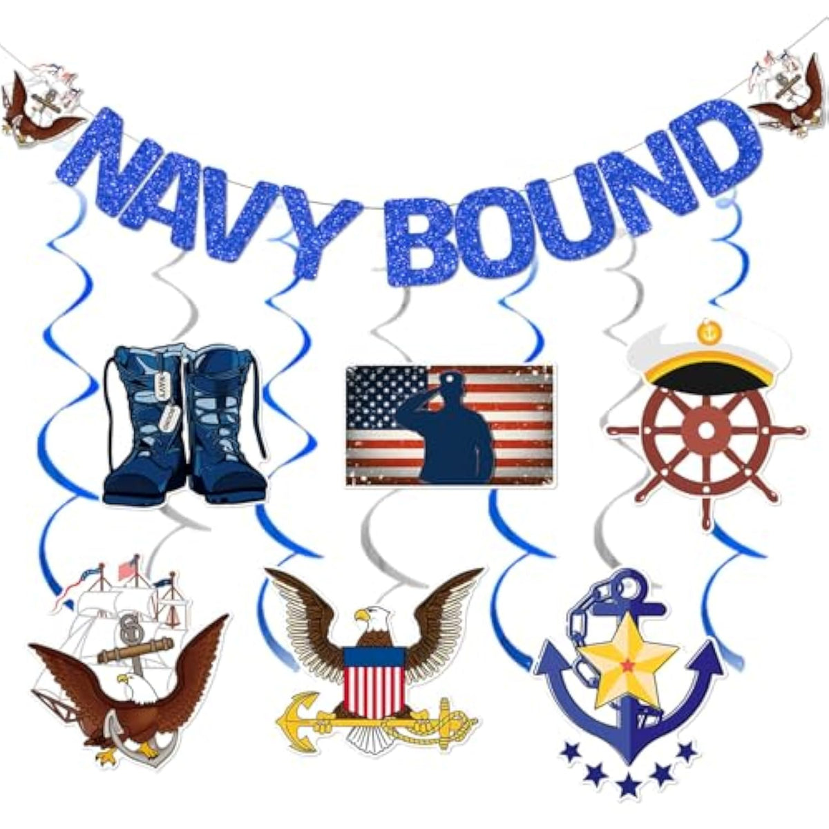Navy Bound Banner, Army Party Decorations, Navy Boot Camp Banner, Military Decor, Army Decorations For Birthday Party