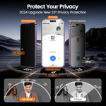 -4 Pack For 14 Pro Max Privacy Screen Protector[6.7 Inches] With 2 Pack Camera Lens Protector, [Drop Protection] 9H Hardness Scratch Resistant Tempered Glass Film, Easy To Install