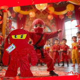 Apinata4U Red Ninja Pinata Kit (17.5X13.5X3.5 Inch) - Elevate Ninja Party Excitement With Complete Supplies, Themed Birthday Fun, Photo Prop, Decorations, Includes Stick And Mask!