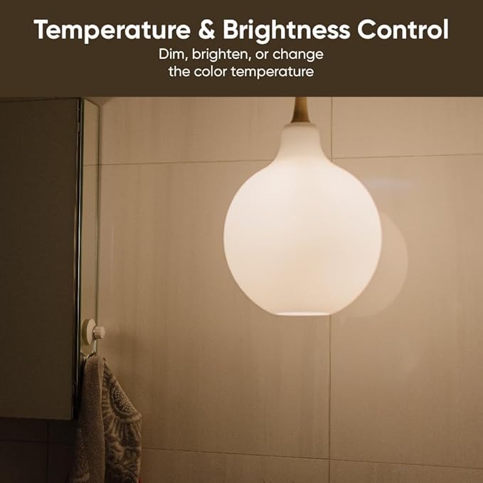 A19 Smart LED Light Bulb 6 Pack Tunable White WiFi Matter Compatible 60W Equivalent E26 Voice Control