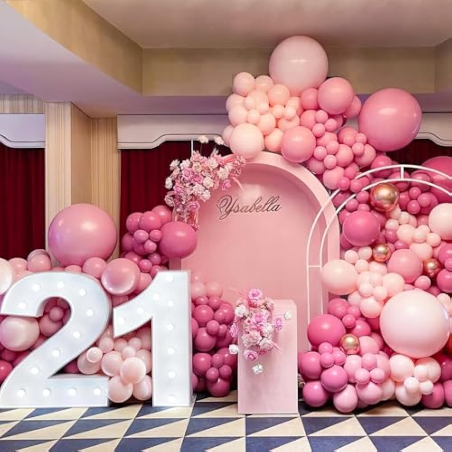 Mauve Boho Balloons 100 Pcs Different Sizes Of 18 12 10 5 Inch Dusty Pink Balloon Arch Kit Garland For Baby Shower Bridal Shower Princess Wedding Birthday Party Decorations Pink-F02