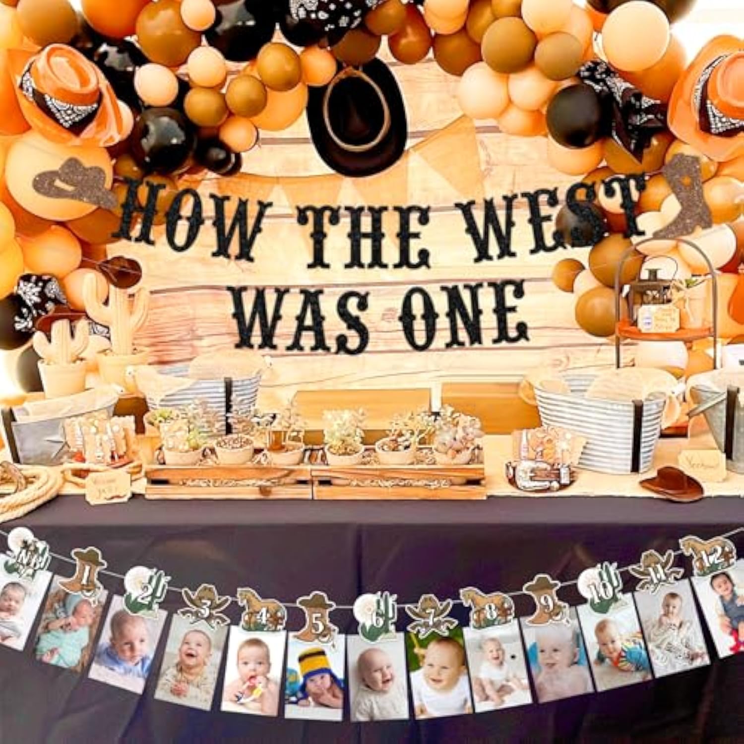 How The West Was One Banner Western Cowboy Photo Banner How The West Was One Birthday Decorations Western Cowboy First Birthday Decorations For Cowboy First Rodeo Bday Supplies