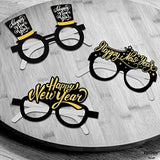 12 Pcs 2026 New Year Glasses Party Eyewear Decorations