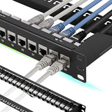 Patch Panel 24 Port Cat7 With Inline Keystone 10G Support, Coupler Patch Panel