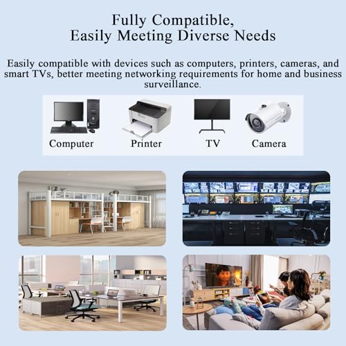 8 Port Poe+ Switch (1000Mbps) + 2 Gigabit Uplinks, 96W Power Budget, Ieee802.3Af/At, Extend Function, Fanless Metal Unmanaged Plug And Play (Desktop/Wall Mount)