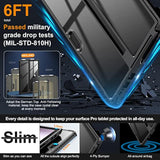 Surface Pro 7 Plus Case, Crystal Clear Multi-Angle Shockproof Case Compatible