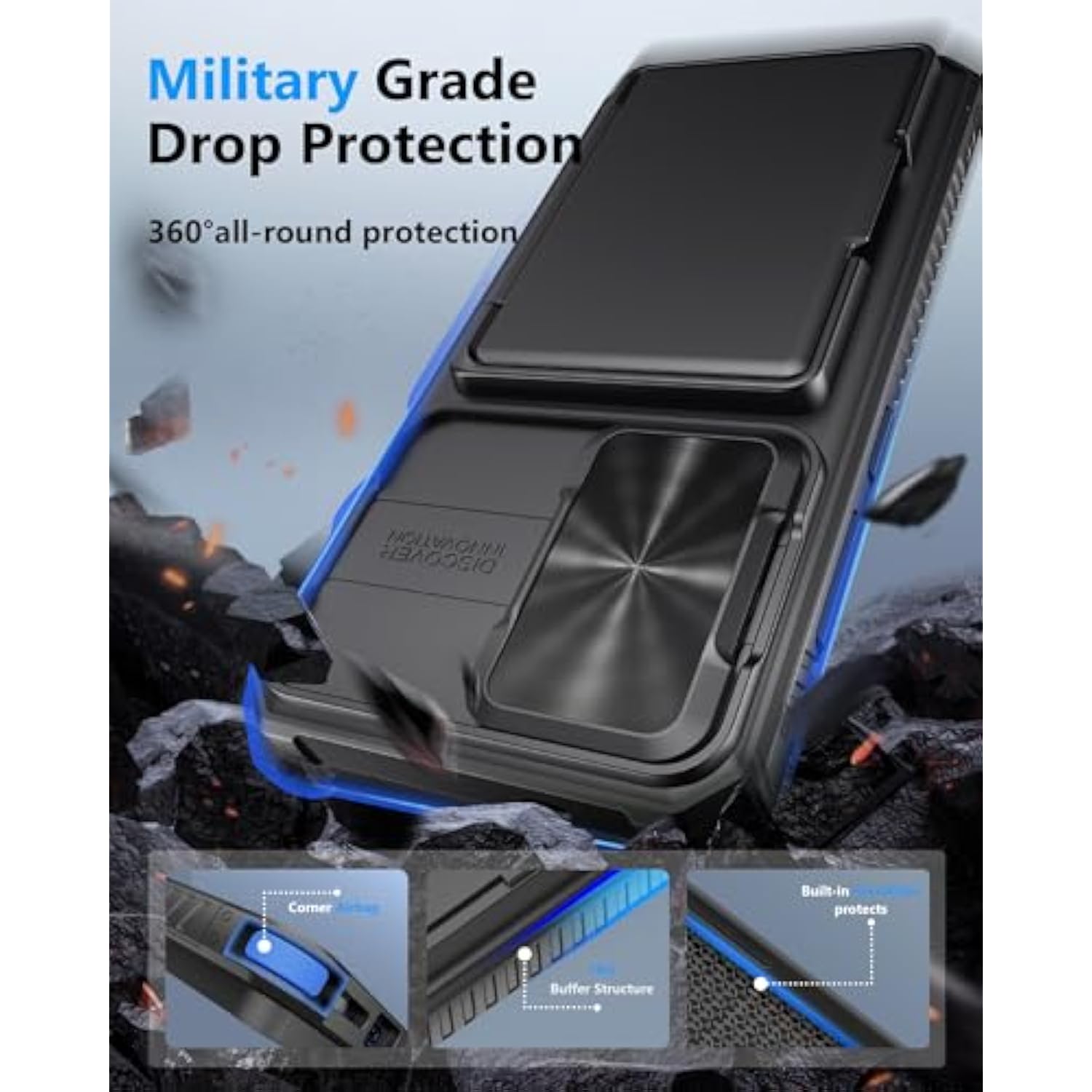 Samsung Galaxy S25+ Plus Wallet Case, RFID Blocking, Card Holder, Military Protection