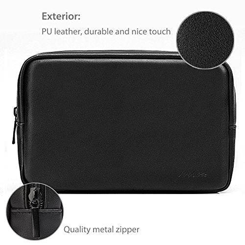 Accessories Bag Organizer Power Bank Case, Electronics Accessory Travel Gear Organize Case, Cable Management Hard Drive Bag -Black