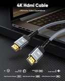 HDMI Cable 6.6 ft, 4K HDMI 2.0 Cord with Ultra HD Stunning Clarity, Nylon Braided & Gold-Plated Connectors, HDR, Ethernet, ARC, 3D, HDCP 2.2,
