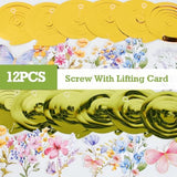 Wildflowers Butterfly Happy Birthday Banner With Hanging Decorations, Butterfly Garden Party Decorations Spring Hanging Swirls Supplies