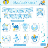 Welcome Home Baby Boy Decorations, Blue Baby Shower Decorations For Boys Welcome Home Banner It'S A Boy Hanging Swirls For Pregnancy Announcement Newborn Gender Reveal Party Supplies