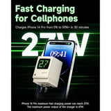 Usb C Charger, Retro 67 Power Display 3-Port Fast Gan Charger With Digital Rain, 67W Foldable, For Phone 16/15 Pro Max/13, Ipad, Macbook, Galaxy, Google Pixel Gifts Idea