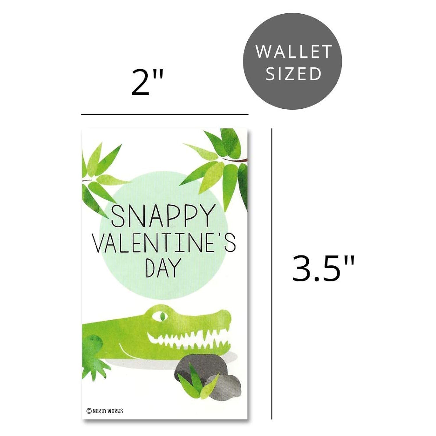 Mini Crocodile Otter Koala Peacock Valentines (Wallet-Sized Cards With Tiny Envelopes) For Valentine'S Day (Set Of 24)